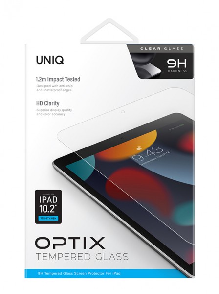 Kính Cường Lực UNIQ OPTIX Clear For iPad 10.2 (7-9TH GEN)